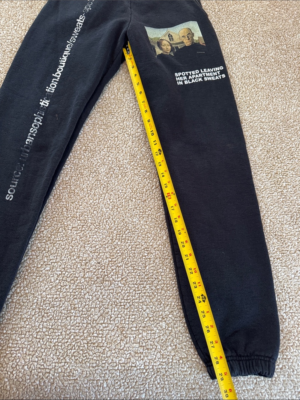 Black Graphic Photo-Print Men's Joggers - Picture 5 of 6